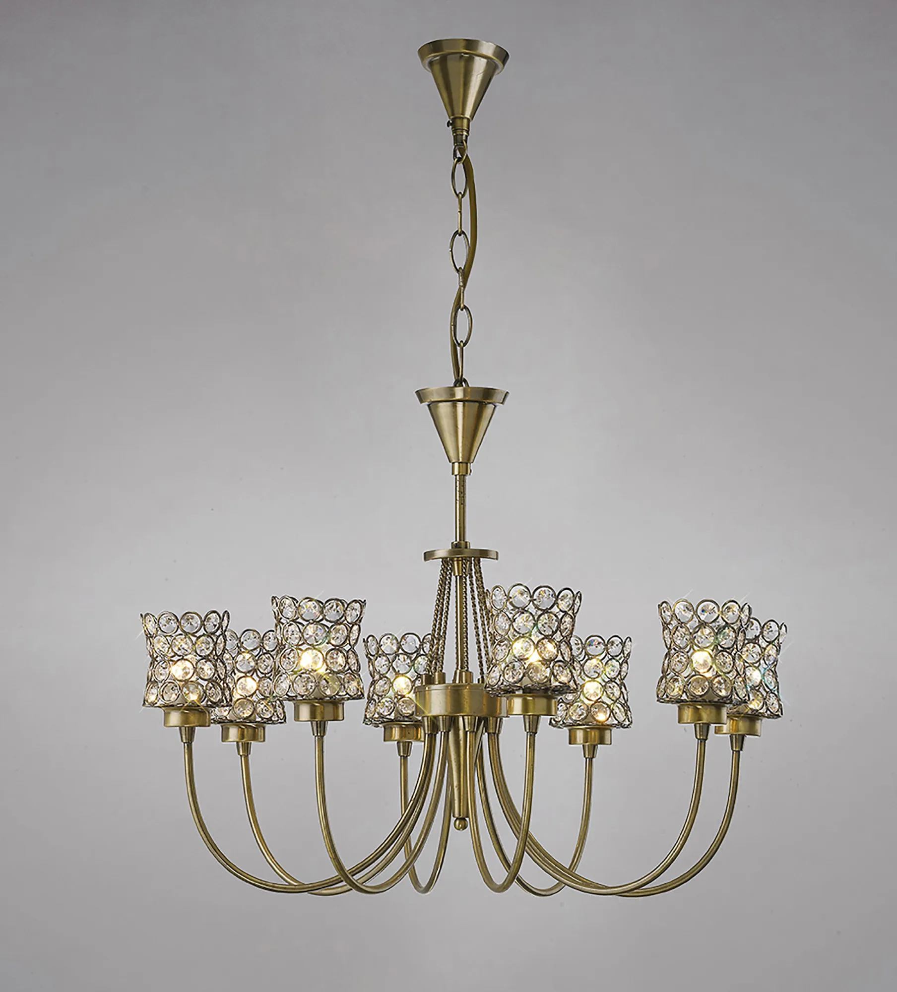 IL20662  Nelson Crystal Pendant 8 Light